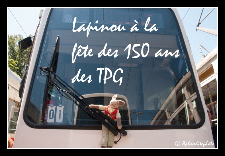 Lapinou fête les 150 ans des TPG